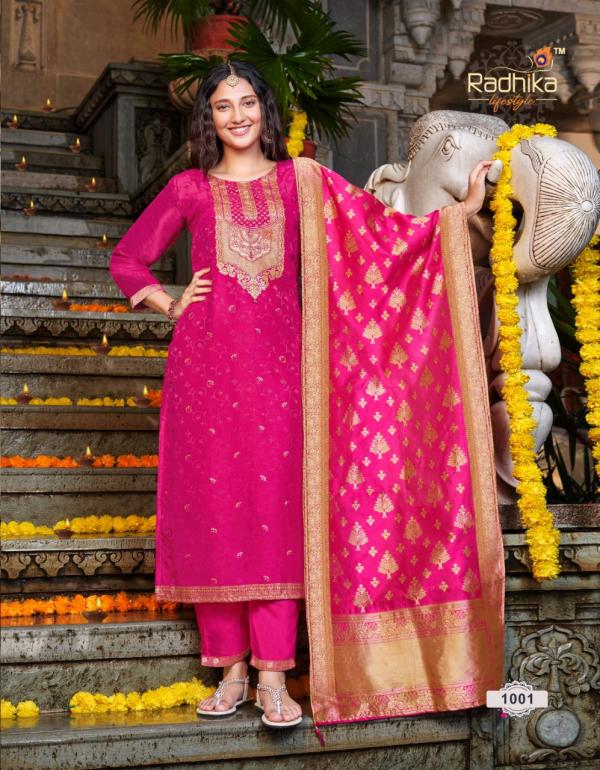 Radhika Banarasi 1 Festive Wear Silk Designer Readymade Collection